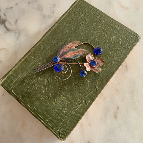 Blue Floral Brooch - Picture 9 of 9